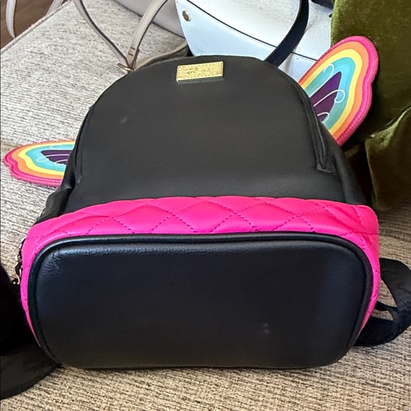 Betsey Johnson Black and Pink buttery Quilted Backpack main image 9